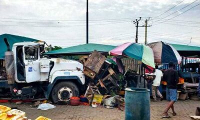  1 killed scores injured as truck rams into popular market in Lagos 