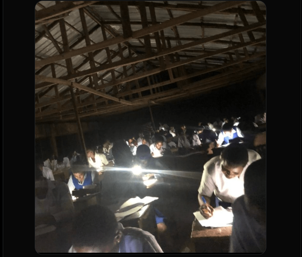 Outrage as WAEC students write exams late at night under flashlights Outrage as WAEC students write exams late at night under flashlights