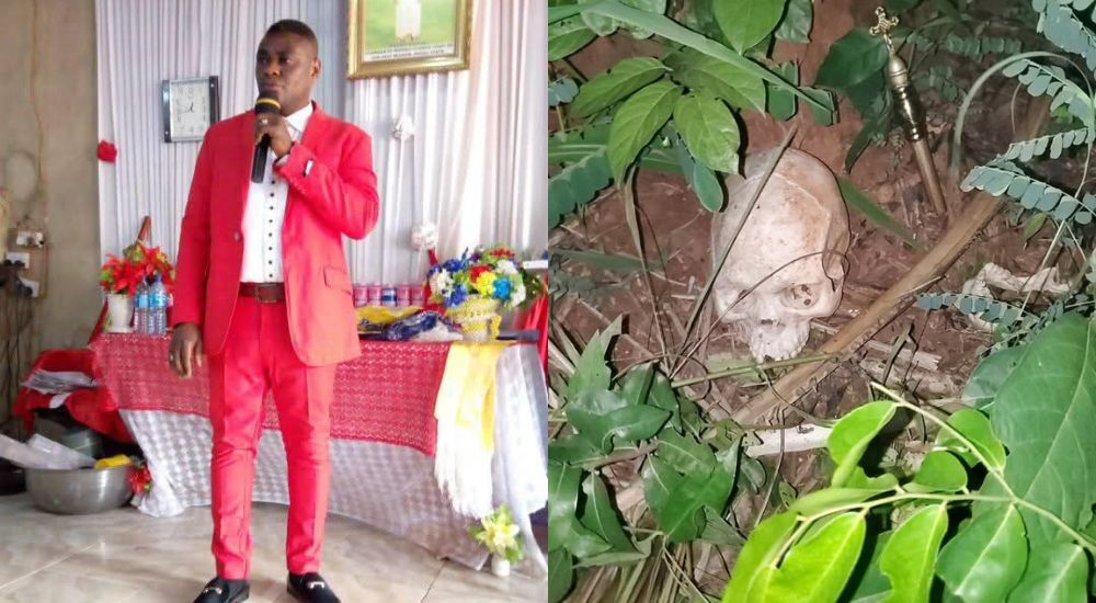 Shock as police uncover human skull ritual items at Enugu church Shock as police uncover human skull ritual items at Enugu church
