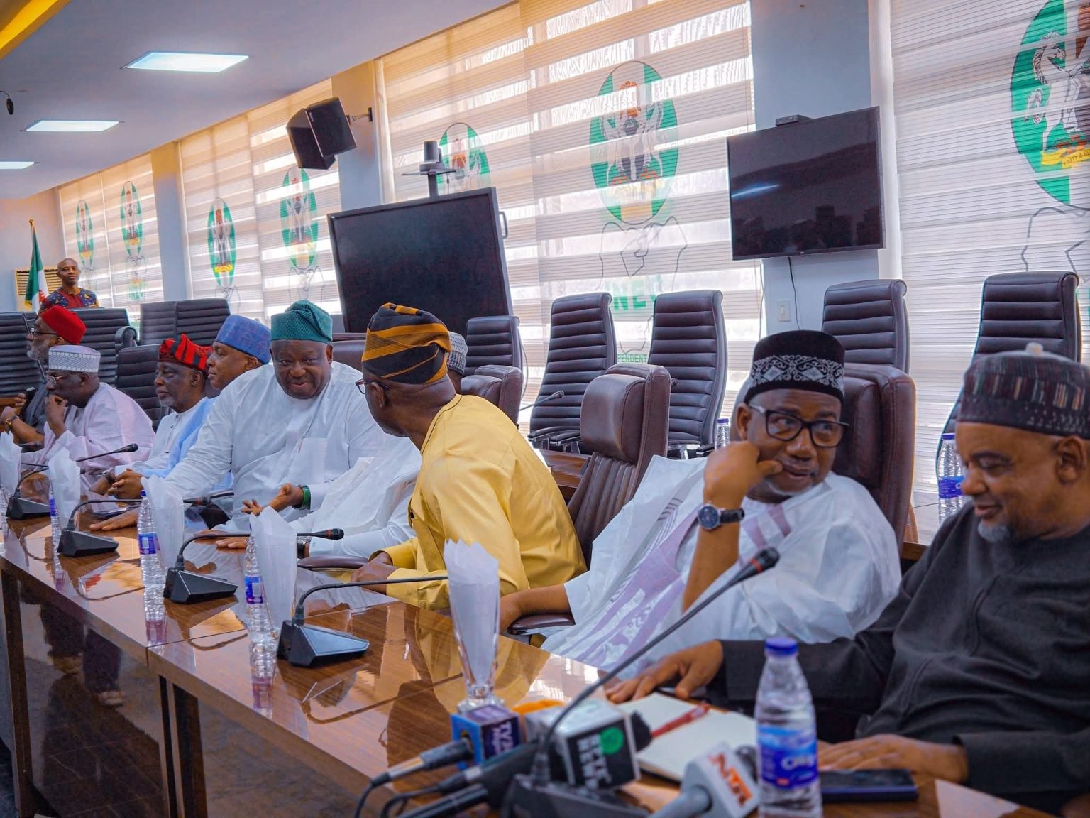 PDP Govs party leaders meet INEC over national secretary controversy PDP Govs party leaders meet INEC over national secretary controversy