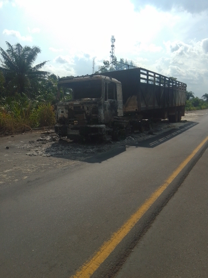 Gunmen murder 2 truck drivers set vehicle ablaze in Imo Gunmen murder 2 truck drivers set vehicle ablaze in Imo