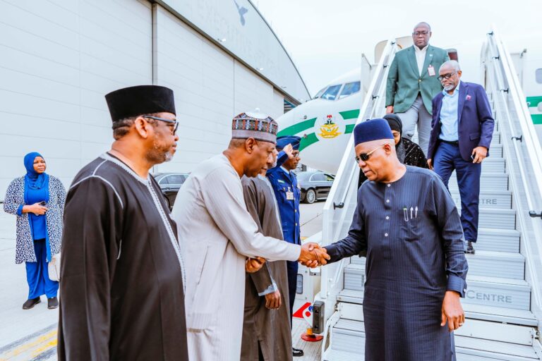 Shettima arrives in London to escort Buhari s remains Shettima arrives in London to escort Buhari s remains