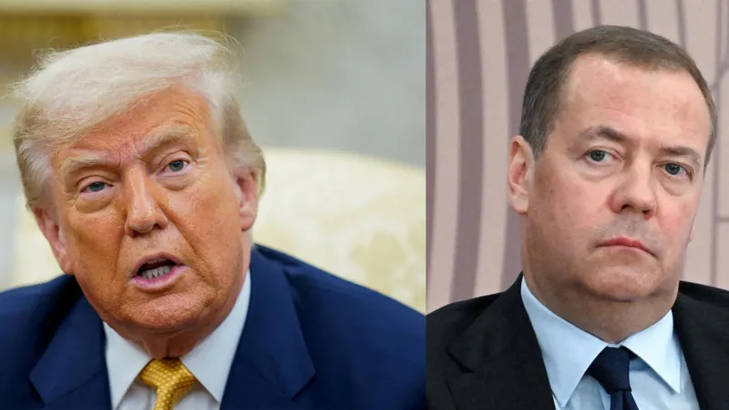 Russia Tension as Trump orders deployment of nuclear submarines after Medvedev s threats Russia Tension as Trump orders deployment of nuclear submarines after Medvedev s threats