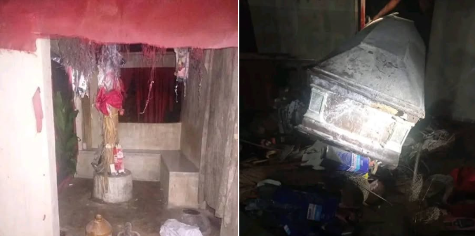 Police raid suspected cult shrine arrest 5 over robbery rape case Police raid suspected cult shrine arrest 5 over robbery rape case