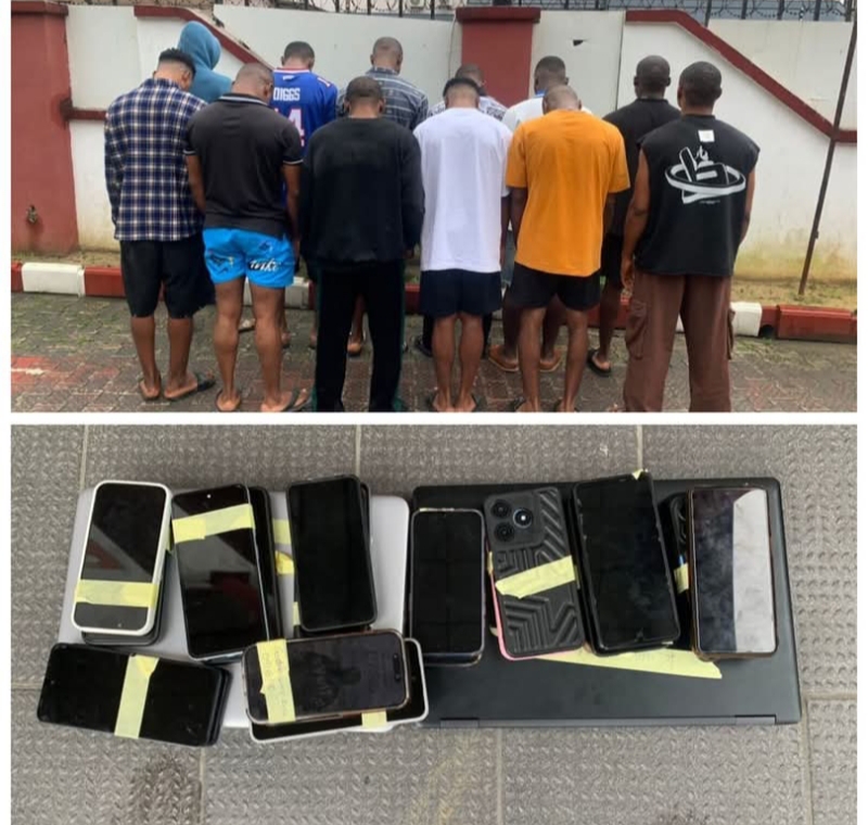 EFCC conducts sting operation in Uyo nabs 12 Yahoo Boys EFCC conducts sting operation in Uyo nabs 12 Yahoo Boys