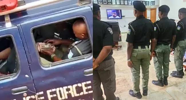 Viral video Police arrest officers filmed counting cash in patrol van Viral video Police arrest officers filmed counting cash in patrol van