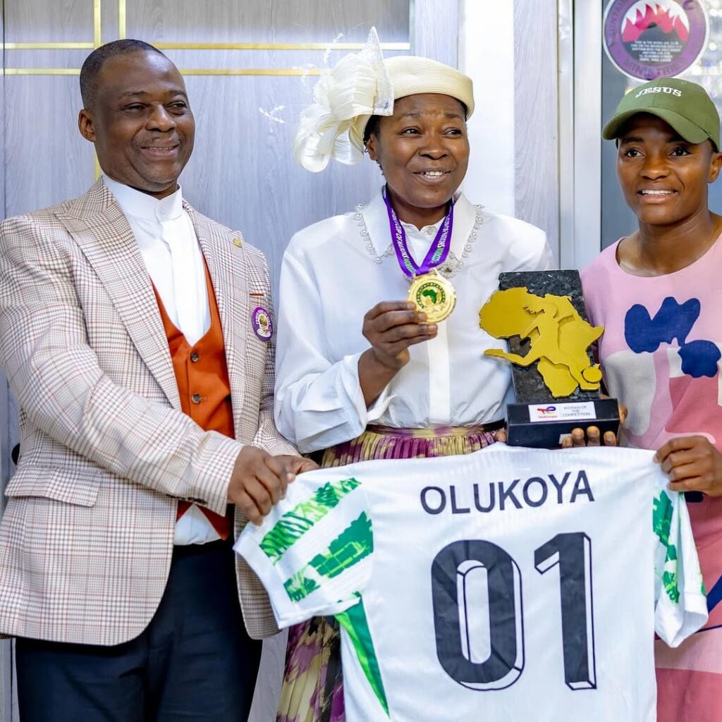 Super Falcons star Ajibade dedicates WAFCON triumph to Pastor Olukoya at MFM service Super Falcons star Ajibade dedicates WAFCON triumph to Pastor Olukoya at MFM service