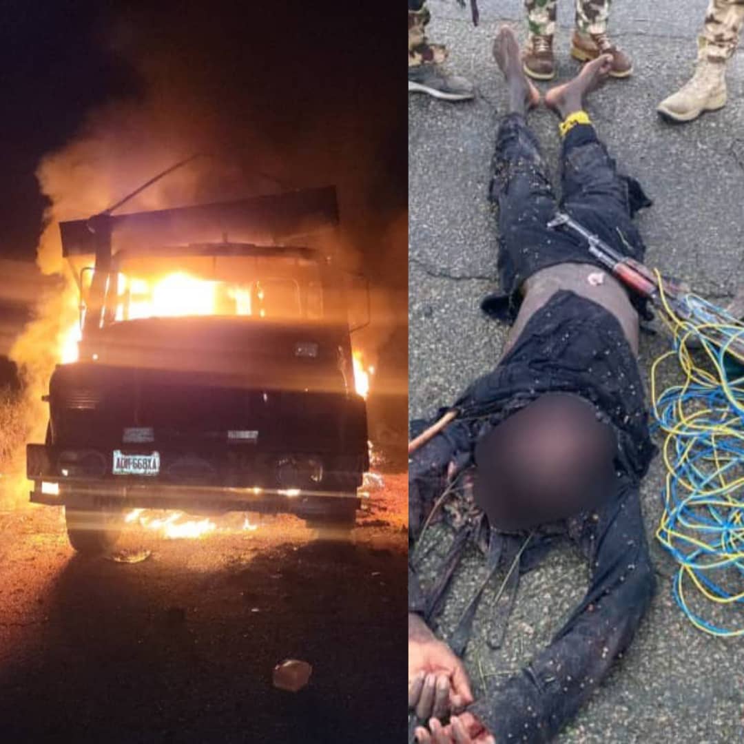 Trucks set ablaze as heavy firefight rocks Borno road Trucks set ablaze as heavy firefight rocks Borno road