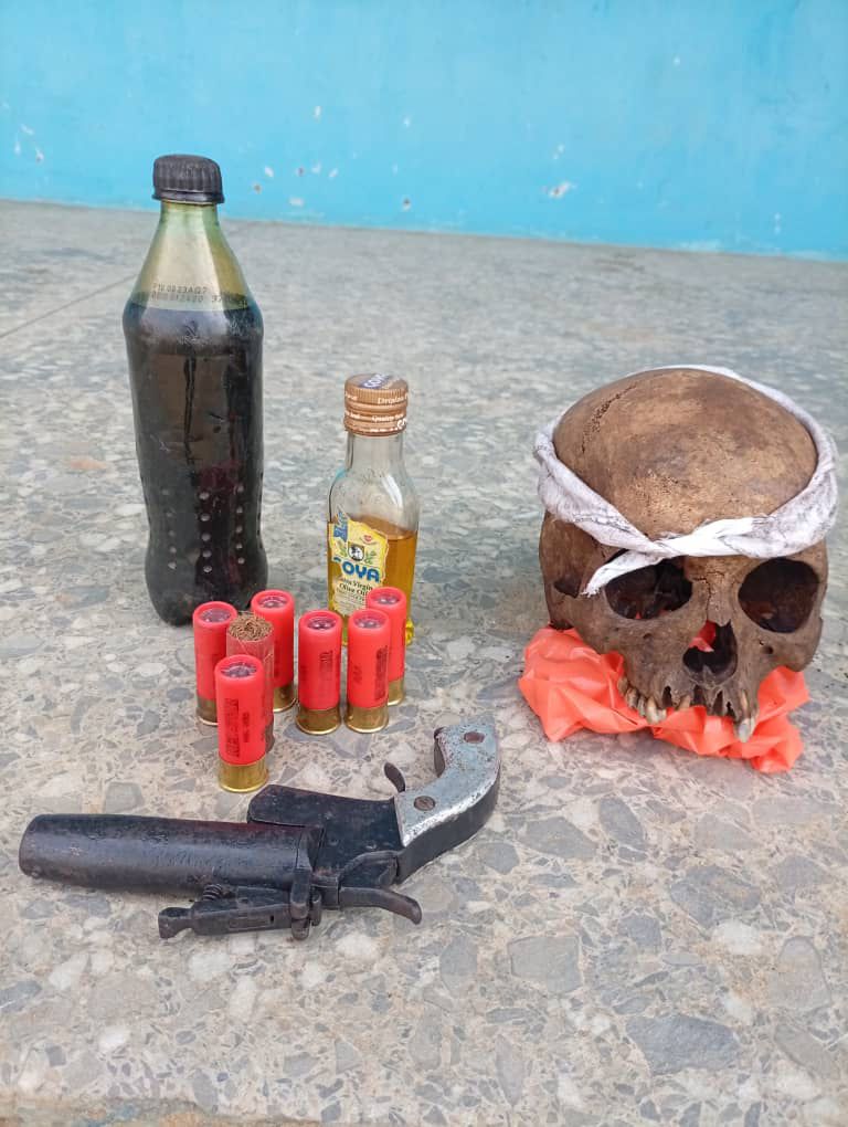 Police nab 7 in Akwa Ibom for cultism armed robbery recover human skull Police nab 7 in Akwa Ibom for cultism armed robbery recover human skull