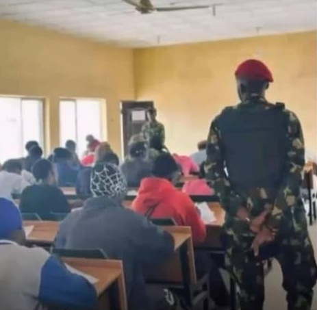 Soldiers storm campus to protect exams during lecturers protest Soldiers storm campus to protect exams during lecturers protest