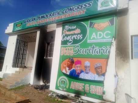 Tension in Ado Ekiti as suspected thugs set ADC secretariat ablaze Tension in Ado Ekiti as suspected thugs set ADC secretariat ablaze