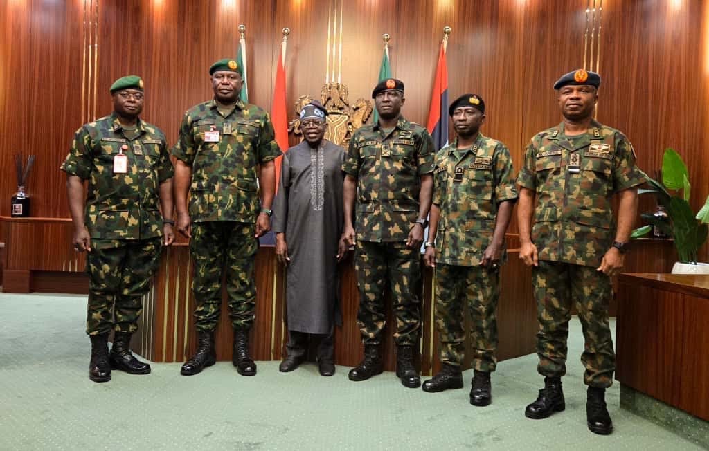  Tinubu decorates new service chiefs with elevated military ranks 