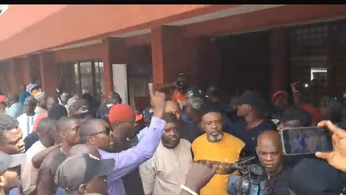 BREAKING Chaos as protesters storm PDP national secretariat 