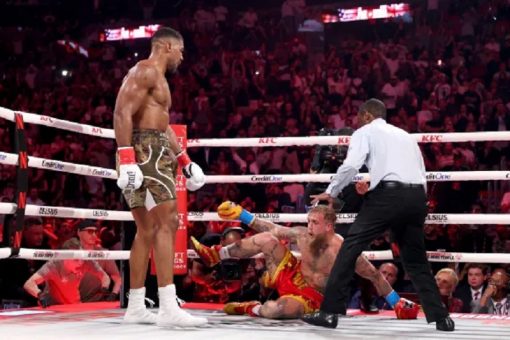  BREAKING Anthony Joshua overpowers Jake Paul with sixth round knockout 