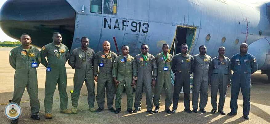  NAF C 130 aircraft crew arrive Accra after release by Burkina Faso 