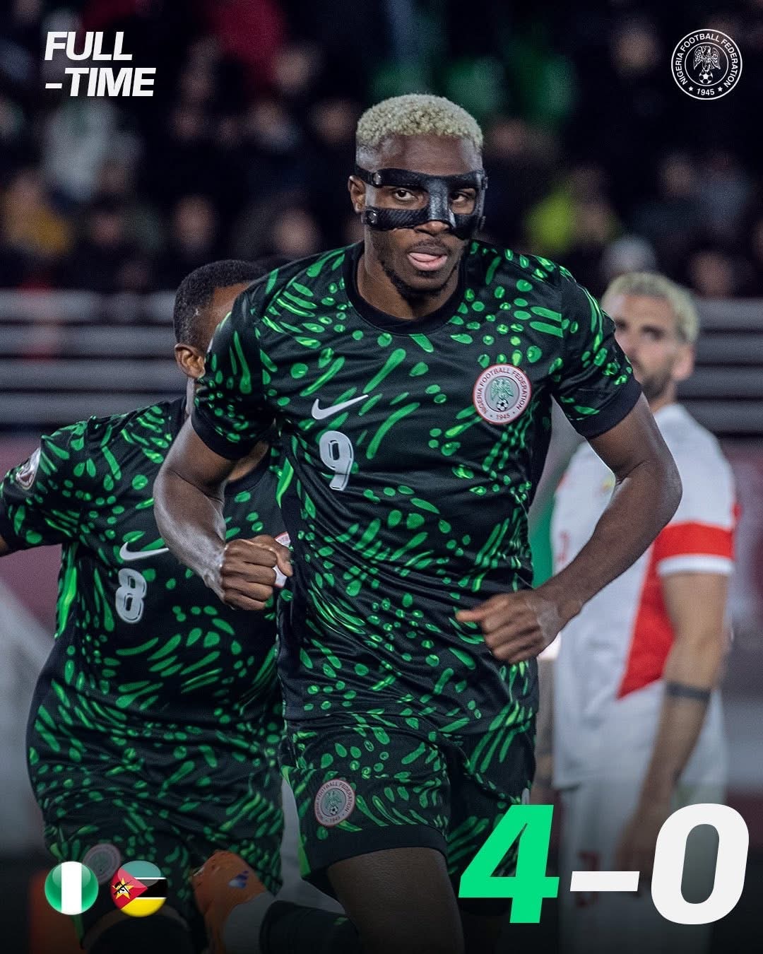  AFCON Nigeria trash Mozambique 4 0 to seal quarter final spot 