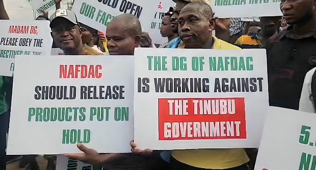  Food and beverage Workers occupy NAFDAC Lagos office over sachet alcohol ban 